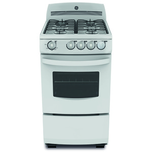 Freestanding Gas Stove 20 in White GE - JGE200BBE1