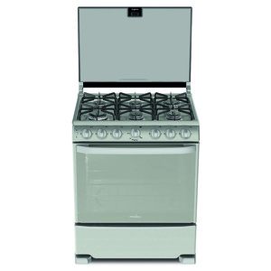Freestanding Gas Stove 30 in Silver Mabe - JEM1770X5
