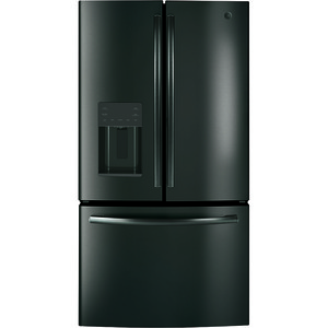 GE 25.5 Cu.Ft, French Foor Refrigerator Black Stainless Steel- GFE26JBMTS